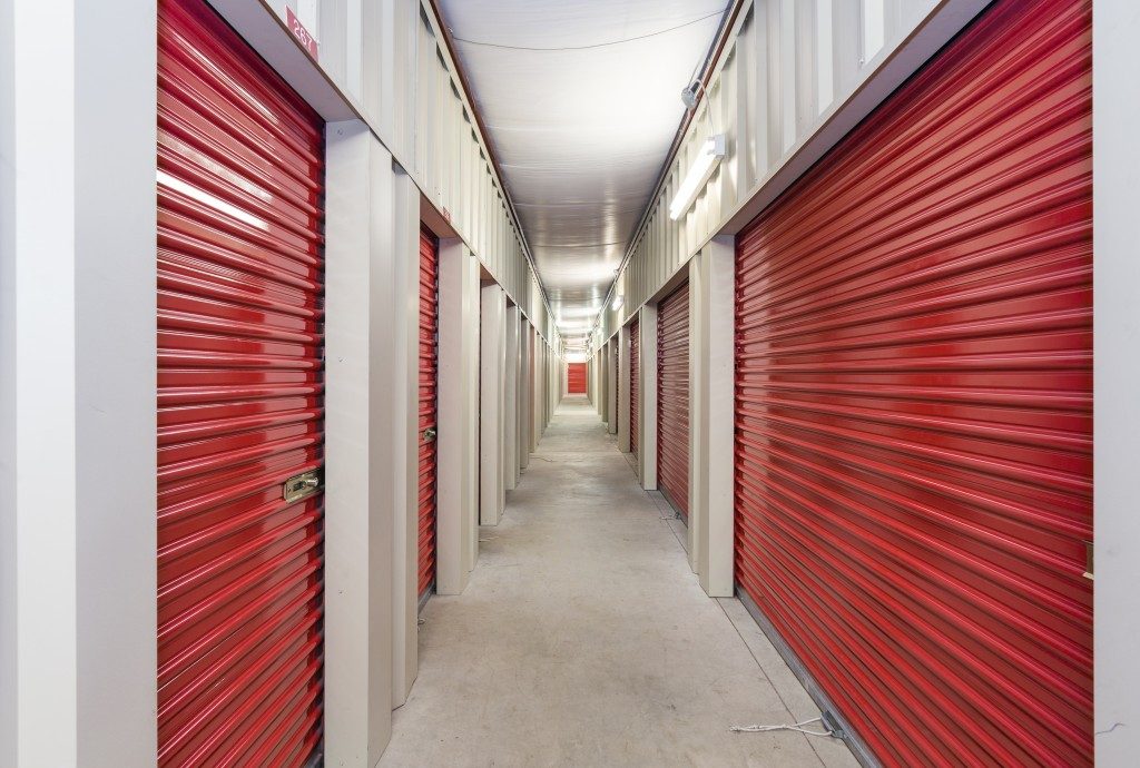Garage doors in a warehouse
