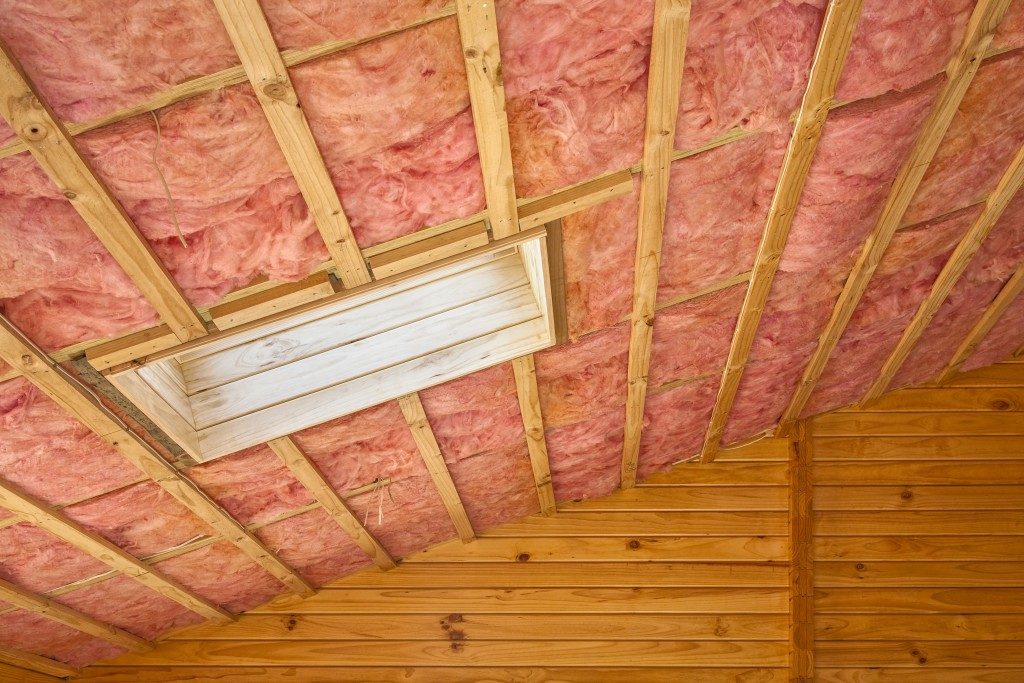 Insulation installed in attic roof