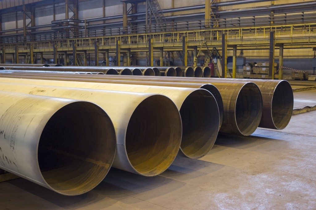Huge metal pipes