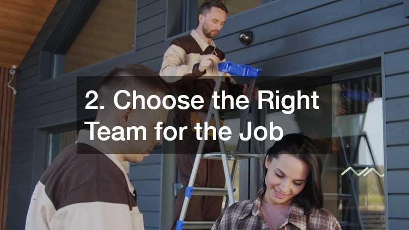 exterior remodeling contractors and a client